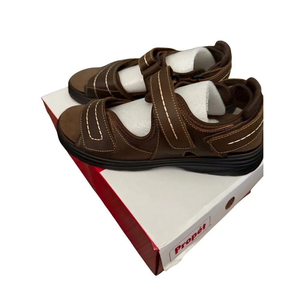 Mens Propet Hudson Brown‎ Sandals NEW 9 X 3E MSO033L